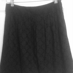 Adorable Ann Taylor Black Eyelet Skirt